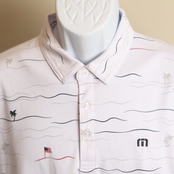Travis Mathew Other - Travis Mathew Men's red, white and blue 4th of July golf s/s polo shirt Medium M